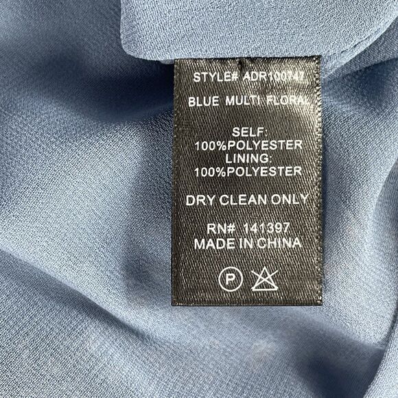 ASTR The Label Tiered Ruffle Mini Dress Women's Size Medium Blue Multi Floral - Picture 7 of 16